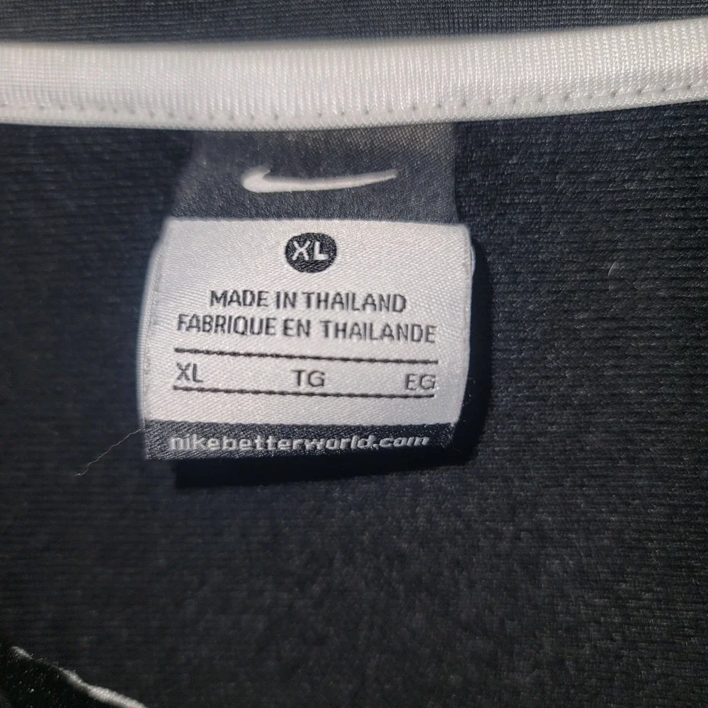 Nike Track Jacket Full Zip Black White Athletic‎ Women XL Running Workout Sporty